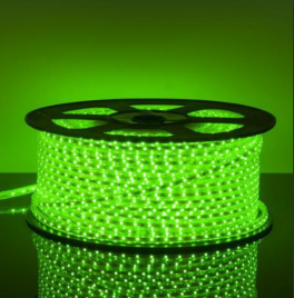 Лента 14,4W 60Led 220V 14х7 зеленая IP68 Ecola