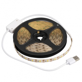 Лента комплект 1м 60Led 5V 1A IP20 6500K USB сенсор. AL
