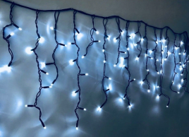 Бахрома 100 LED 3м белый Кристал ч/пр.п/у