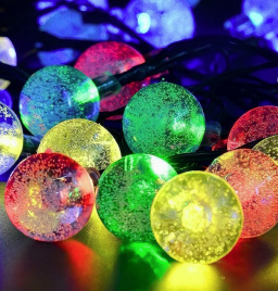 Гирлянда LED  16 4м шарик прозр.мульти.ф