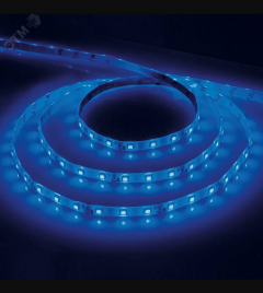 Лента 56Led 220V синий LAB