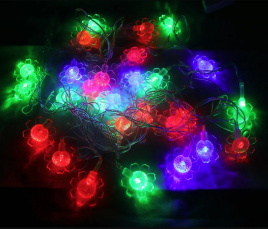 Гирлянда LED  20 Ромашка Мульти 3,5м. К130-245 IPF