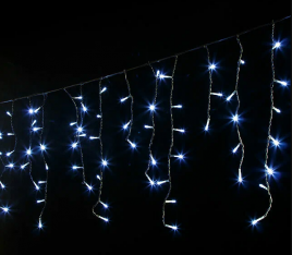 Бахрома 100 LED Т/Белая .пр.черн.мерц.3м Уличная