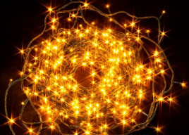 Гирлянда LED 500 Шнур желтый черн..провод 35м лаб