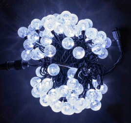 Гирлянда LED 100 10м шар прозр.белый.уличн.ф