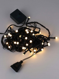 Гирлянда LED  70 Круп.диод т/бел зел.пров. 8м п/у К130-473
