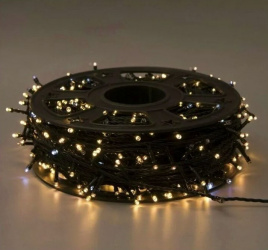 Гирлянда LED 300  Шнур теп-белая.черн.пров.21м лаб