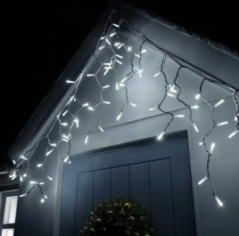 Бахрома 100 LED Синий  пр. бел. мерц. 3м уличная