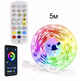 Лента комплект 5м. 30Led RGB 5V IP20 бегущие огни OG-LDL40 duoCo Stripx