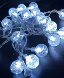 Гирлянда LED 200 30м шар .прозр.белый уличн.ф