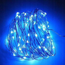 Гирлянда "Роса" LED-DD-100-10М-12V синяя