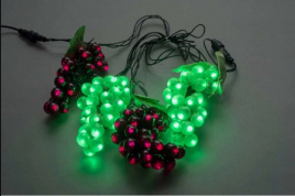 Гирлянда LED-PL-120-240в"Виноград"4Мроз.лил.зел.пр