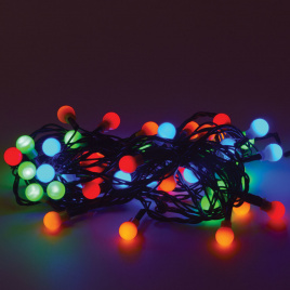 Гирлянда LED 200(100) 20м.мат.шар.мульти ф