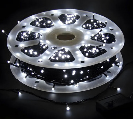 Гирлянда LED 240 Шнур белый черн..провод 50м (IPF)