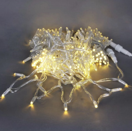 Гирлянда LED 300 т/белый прозр.30м п/улица ф