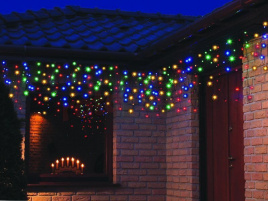 Бахрома 100 LED Мульти .пр.прозр.мерц.3м Уличная