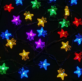 Гирлянда LED  70 Звезда мат Мульти 8м п/у К130-779