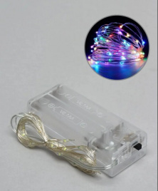 Гирлянда на батарейках* USB "Роса" L150 ;мульти 15м. лаб