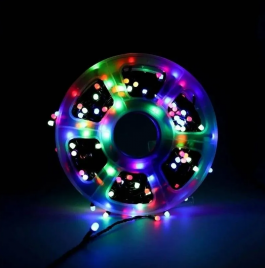 Гирлянда LED 240 Шнур мульти мат. черн..провод 50м (IPF)