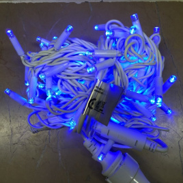 Гирлянда LED 400 Синий ,мерц 40м бел.пров ПВХ лаб