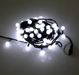 Гирлянда LED-PLR-100-15M-бел.мат.шар.2,5см15Мчер.п