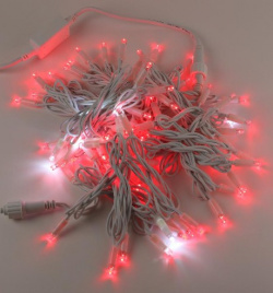 Гирлянда LED  80 Крас 10м.бел.пр.кау К130-13В IPF