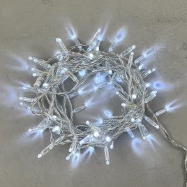 Гирлянда LED 100 белая .пр.колпачек полу-ул.10м