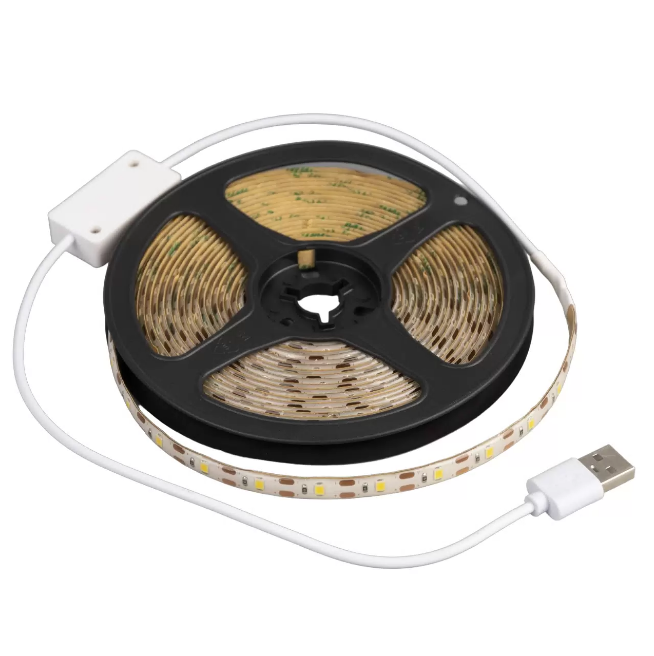 Лента комплект 1м 60Led 5V 1A IP20 6500K USB сенсор. AL фото 1