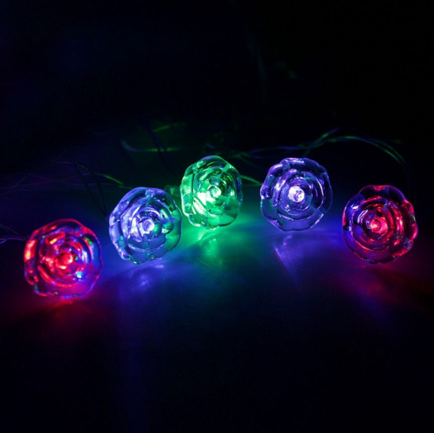 Гирлянда LED  36  Цветочки  1Д-2цв 5м фото 1