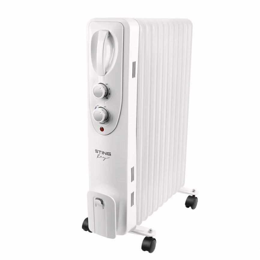 Радиатор масляный STINGRAY ST-OH1000C 3кВт, 11секц. белый оз фото 1