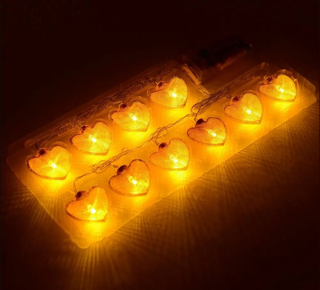 Гирлянда LED  50  Сердечко 3,5м 1диод 2цв фото 2