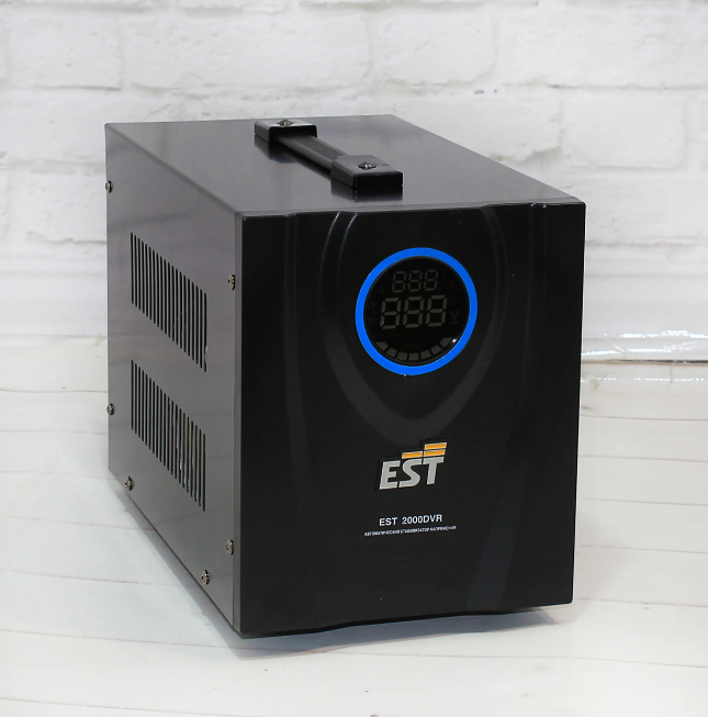 Стабилизатор 2кВА DVR 2000 переносной релейный однофазный 220В EST фото 1