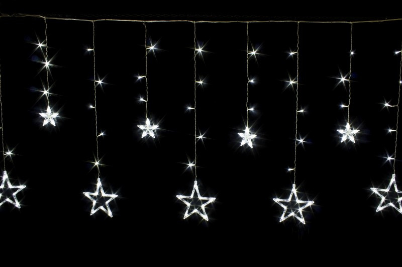 Бахрома "Звезда" 2,5м 138 LED белая фото 1