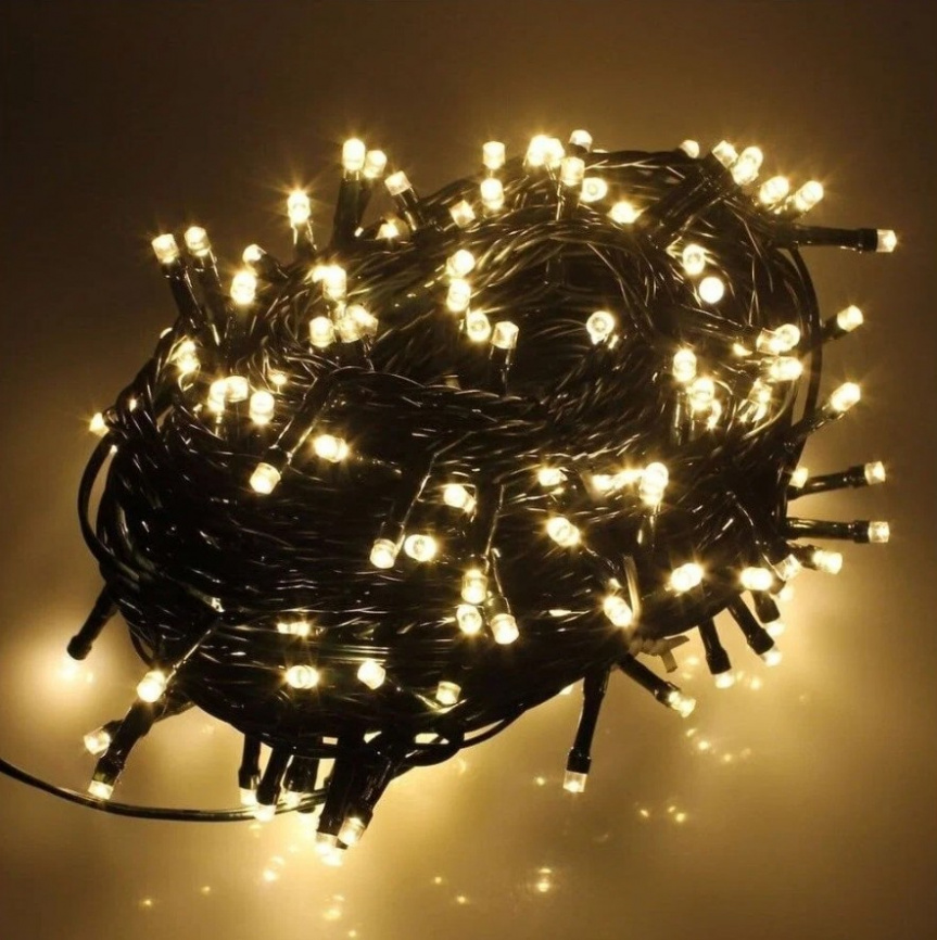 Гирлянда LED 240 Шнур т/белый черн..провод 50м (IPF) фото 1