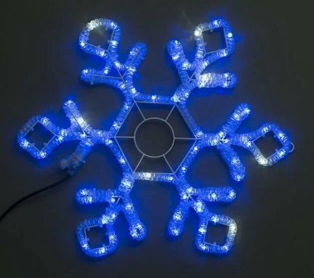 Снежинка 60х54 см., синяя,LED-XM(FR)-2D-CK022-B-24 фото 2