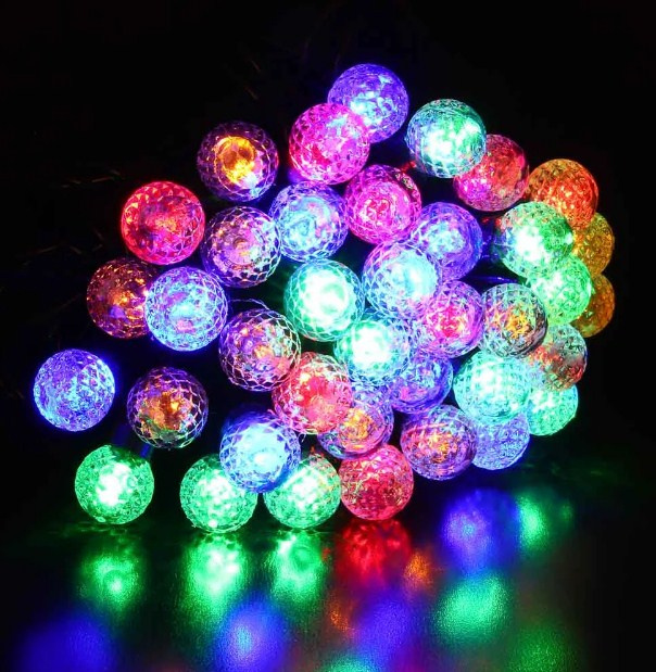 Гирлянда LED 200 20м шар .прозр.мульти уличн.ф фото 1