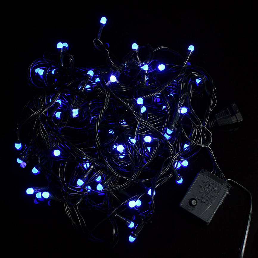 Гирлянда LED  70 Круп.диод Синяя зел.пров. 8м п/у К130-475 фото 2