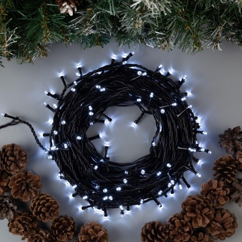 Гирлянда LED 200 Белый ,мерц 20м уличный фото 1