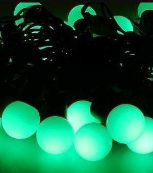 Гирлянда LED  50 "Шарики" 6м, зеленая мат, F 16-62 фото 1