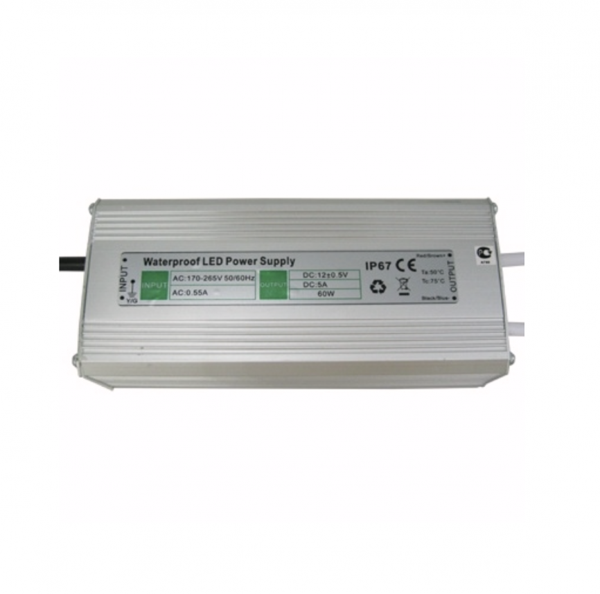 Блок питания  60W 12V IP67 5А B7L060ESB ECOLA фото 1