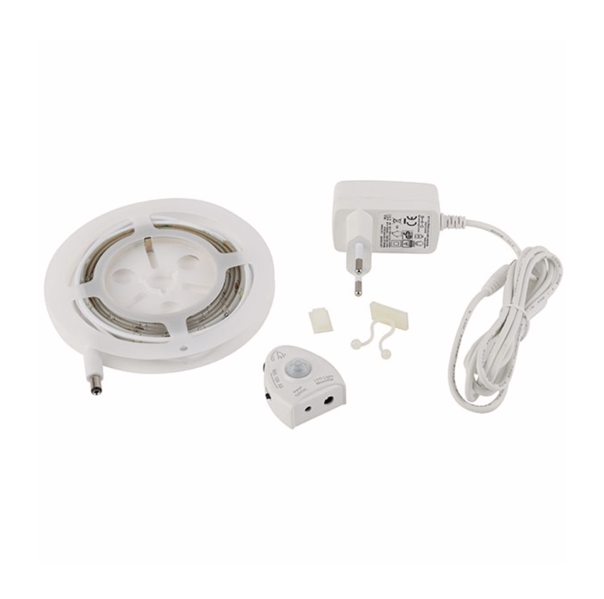 Лента комплект с датчик. движ. 1,2м. 4,8W 30Led 12V IP65 6500K 2835move ЭРА фото 1