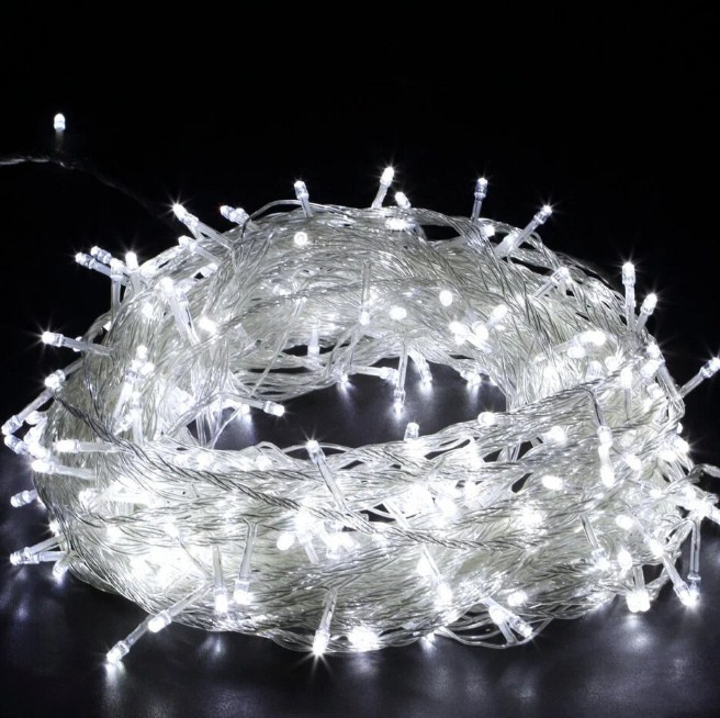Гирлянда LED 400 Шнур белый проз..провод 25,5м фото 1