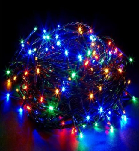 Гирлянда LED 200  15 м мульти чер. пр.семицветная ф фото 1