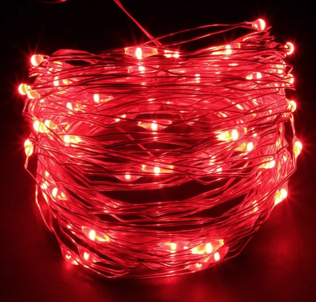 Гирлянда "Роса" LED 200 Красная 20м K130-302 IPF фото 1