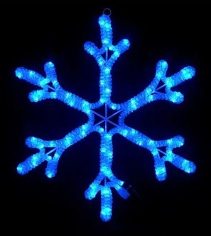 Снежинка 60х54 см., синяя,LED-XM(FR)-2D-CK022-B-24 фото 1