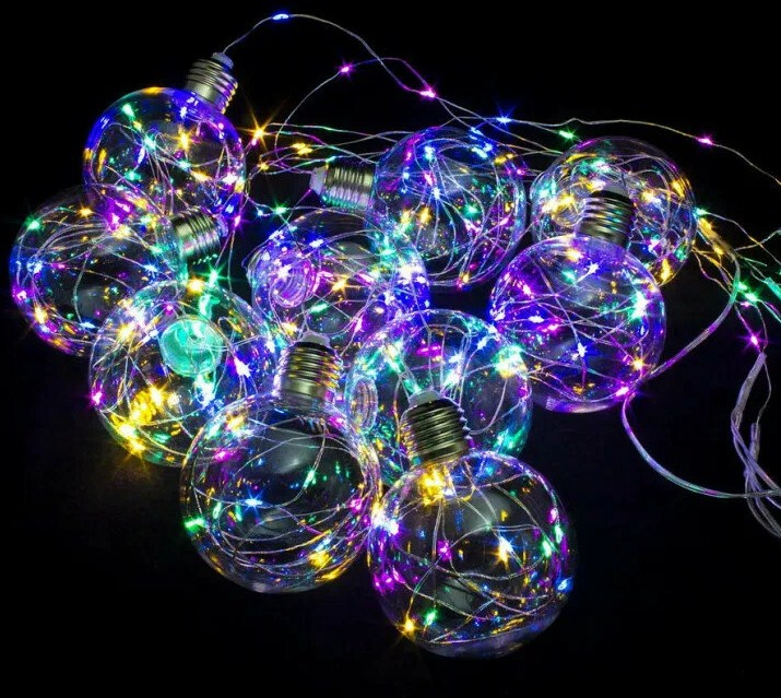 Гирлянда LED  10  мульти шарики прозр..2,5мет Ра-26 ф фото 1