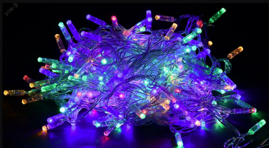 Гирлянда LED 200 20м Мульти пр.пр лаб фото 1