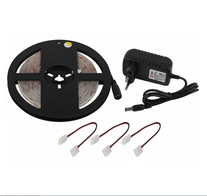 Лента комплект 5м. 4,8W 60Led 12V IP65 2700K 2835kit ЭРА фото 1