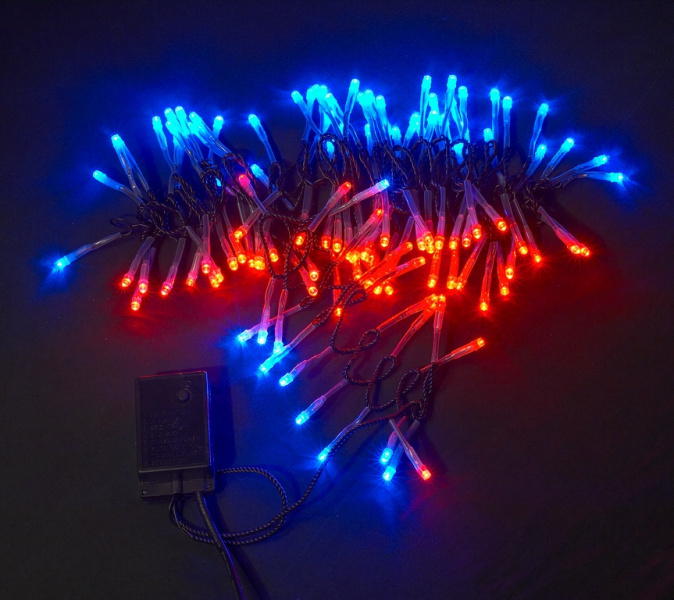 Гирлянда LED-XW-120-5M-C-240V  красно/син фото 1