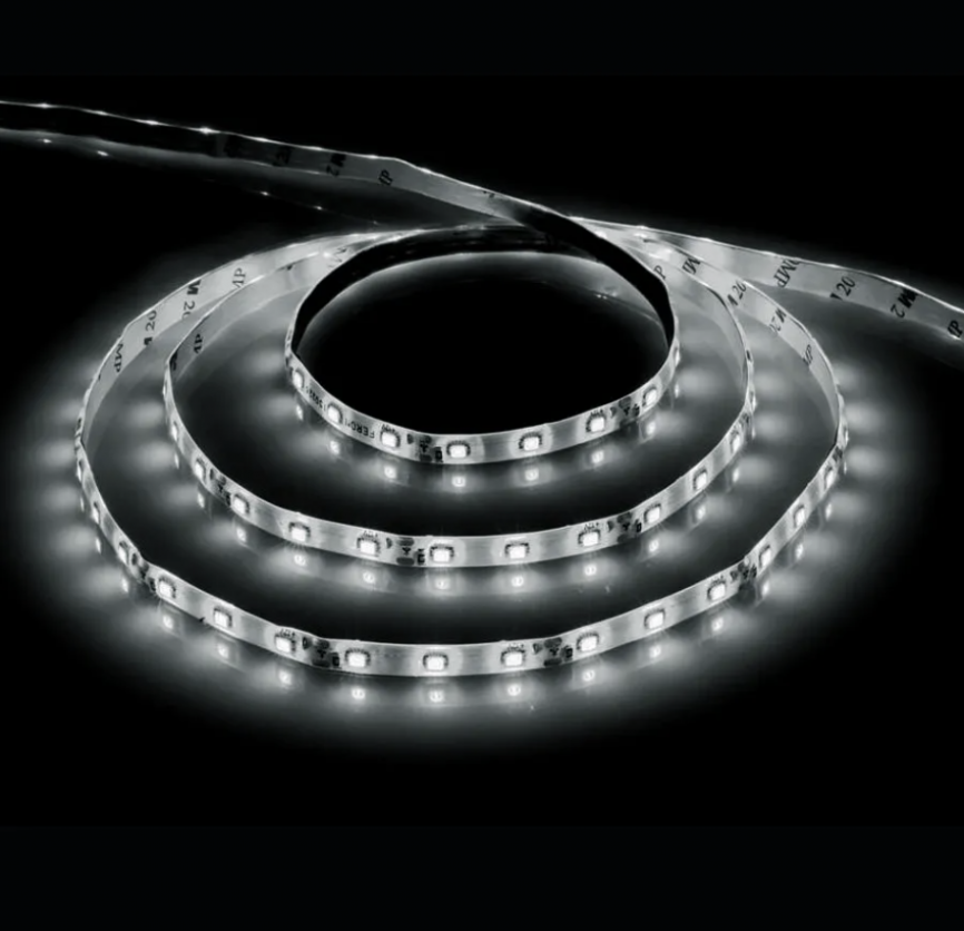 Лента светод. 4,8W/m 12V 60Led/m 6500K 5м.IP20 SMD Feron фото 1